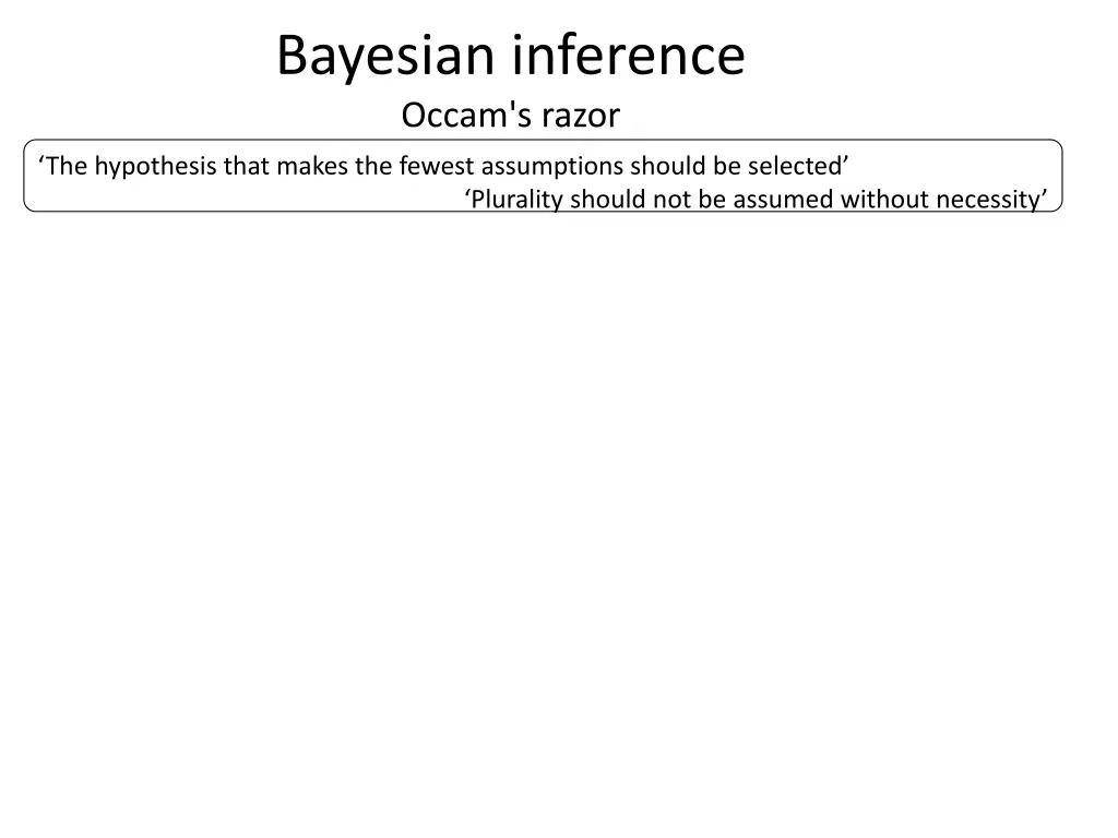 bayesian inference occam s razor