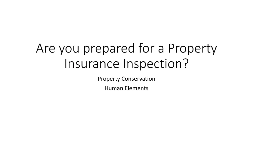 are you prepared for a property insurance