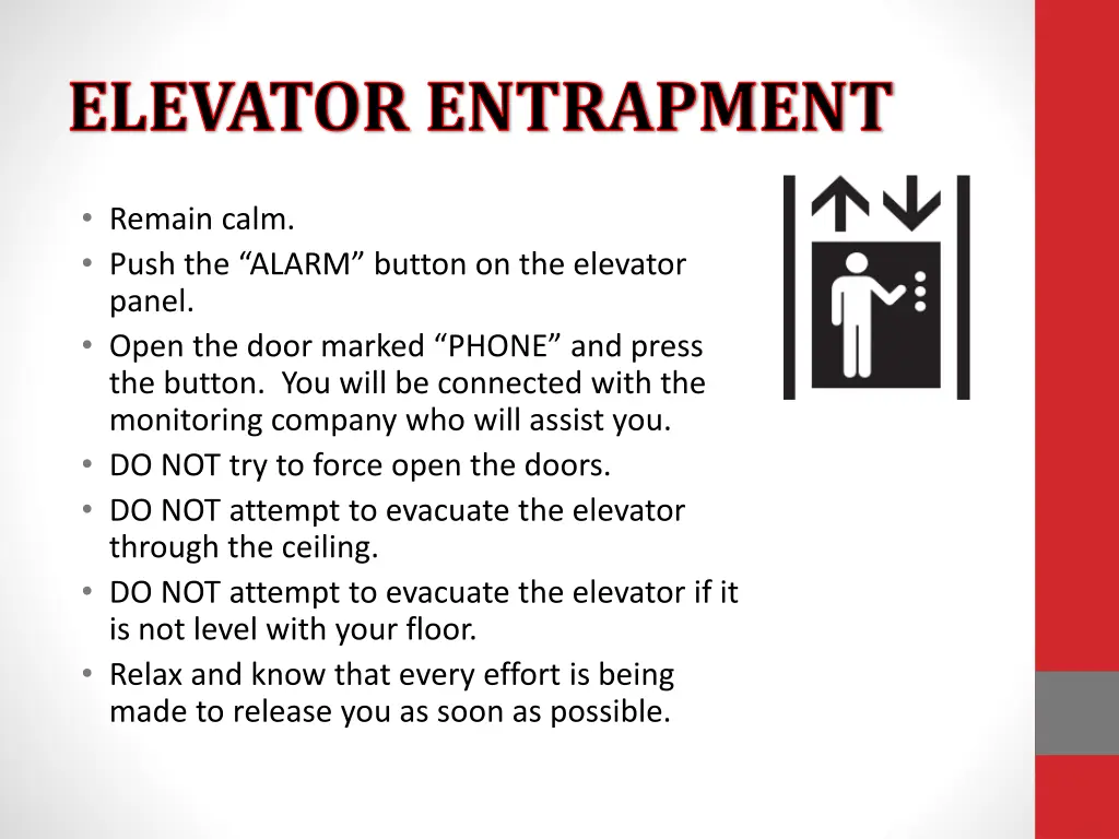 elevator entrapment