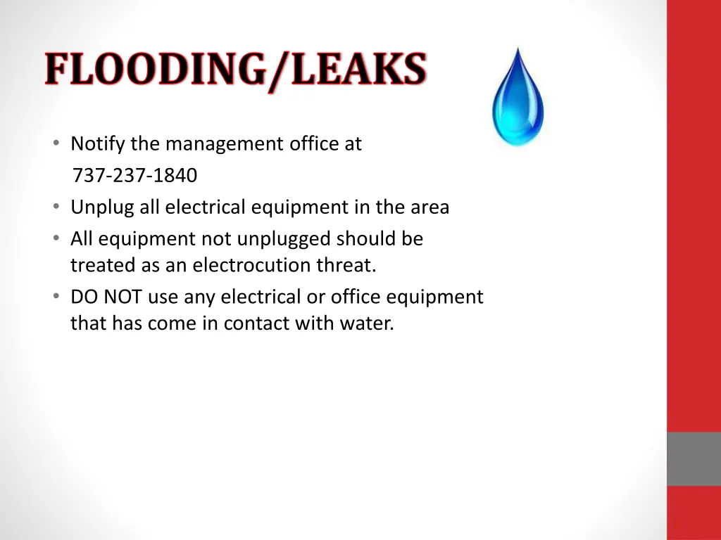 flooding leaks