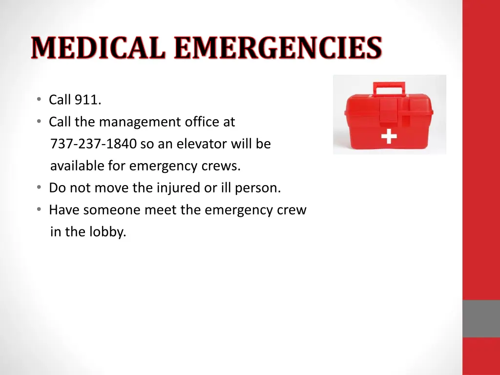 medical emergencies