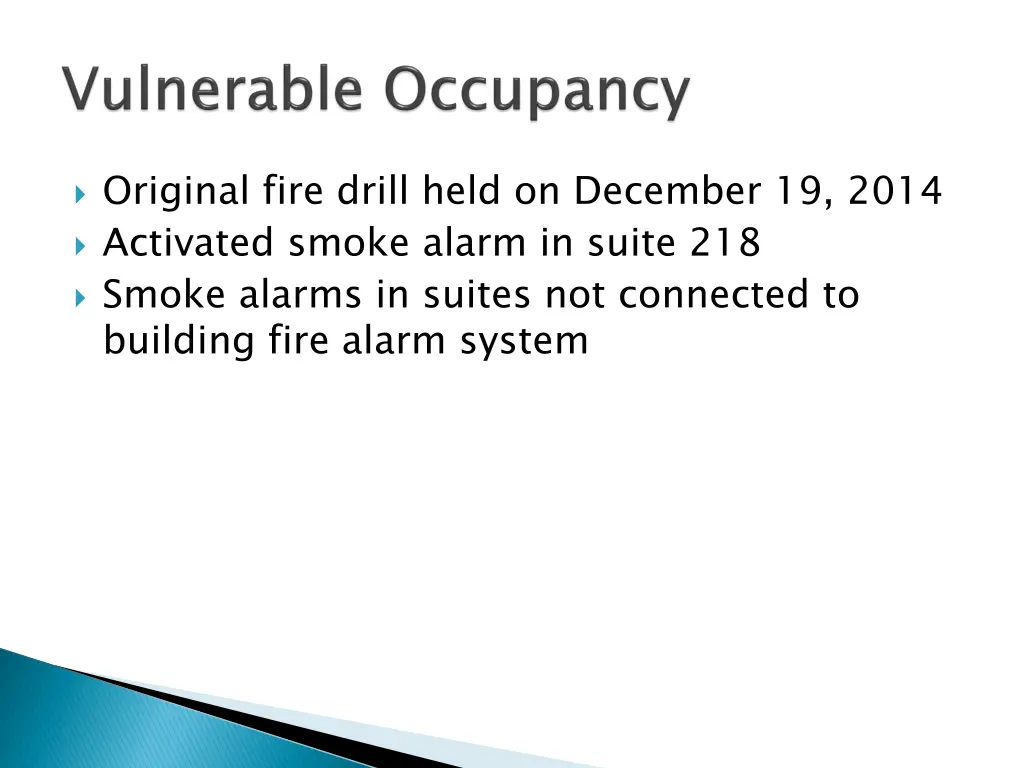 original fire drill held on december 19 2014