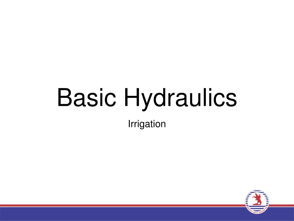 basic hydraulics