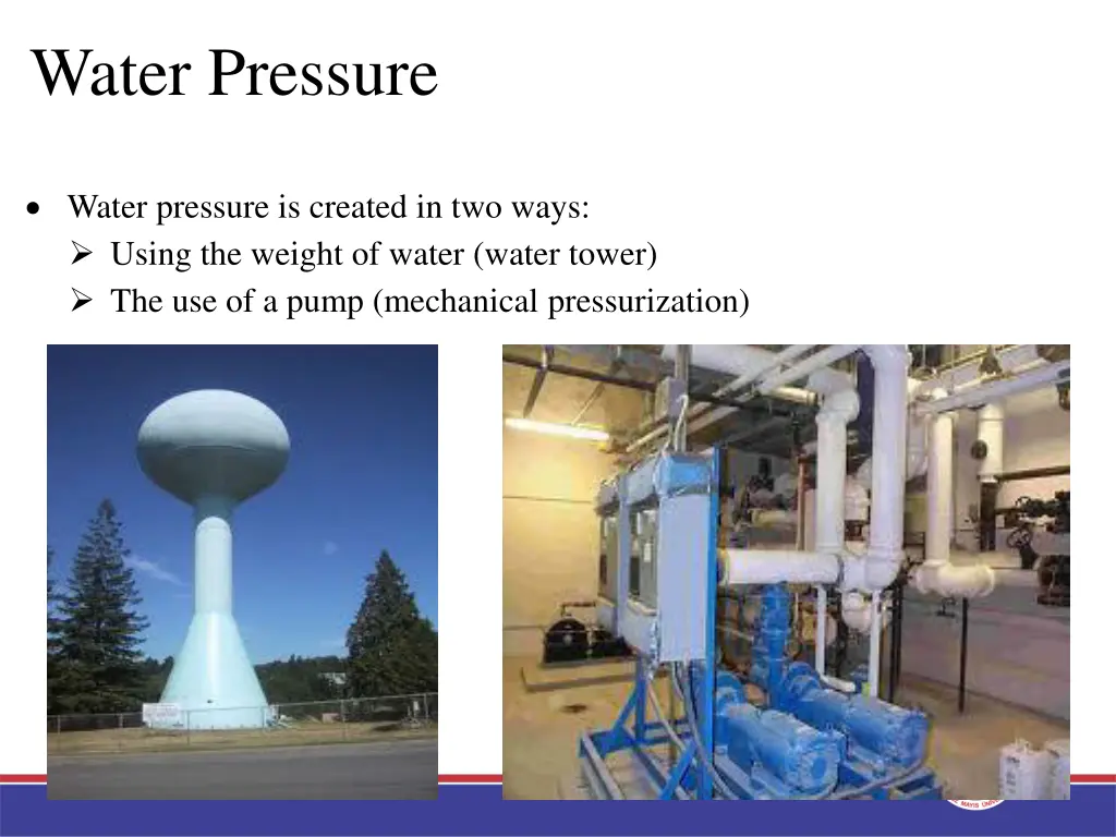 water pressure