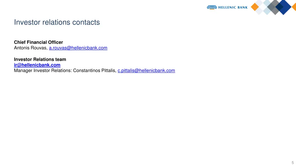 investor relations contacts