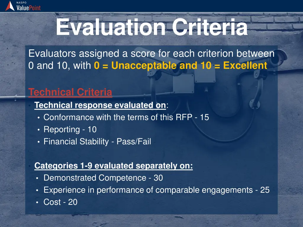 evaluation criteria