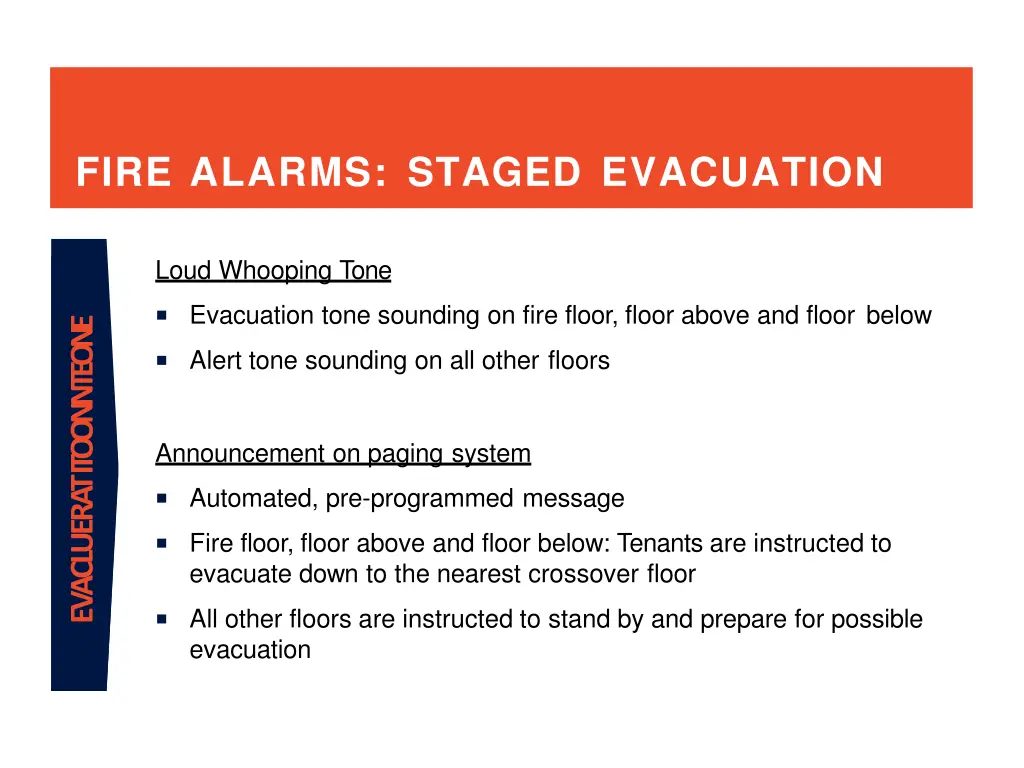 fire alarms staged evacuation