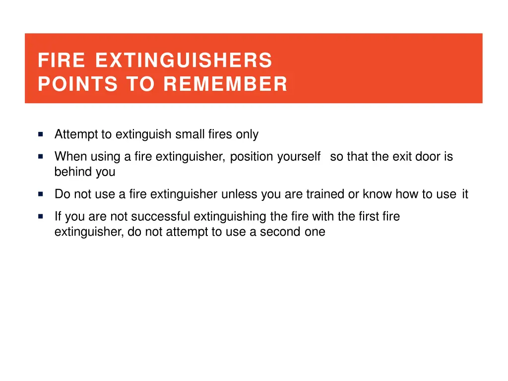 fire extinguishers points to remember