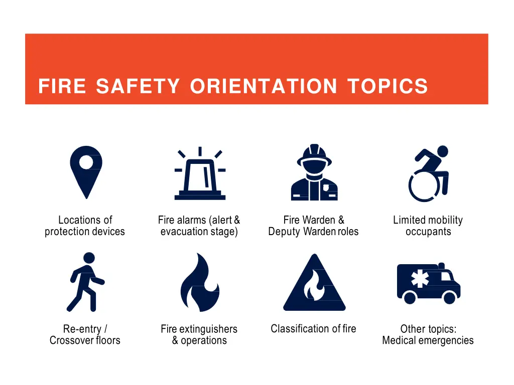 fire safety orientation topics