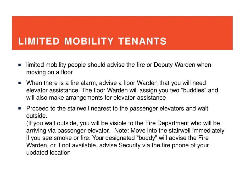 limited mobility tenants