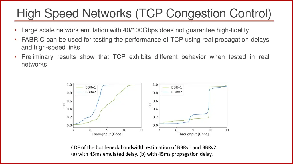 high speed networks tcp congestion control