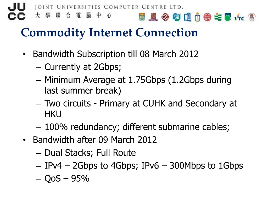 commodity internet connection