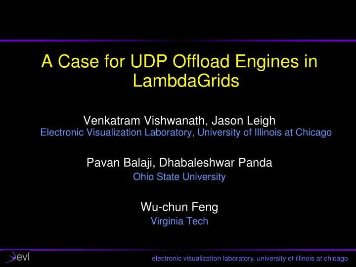 a case for udp offload engines in lambdagrids