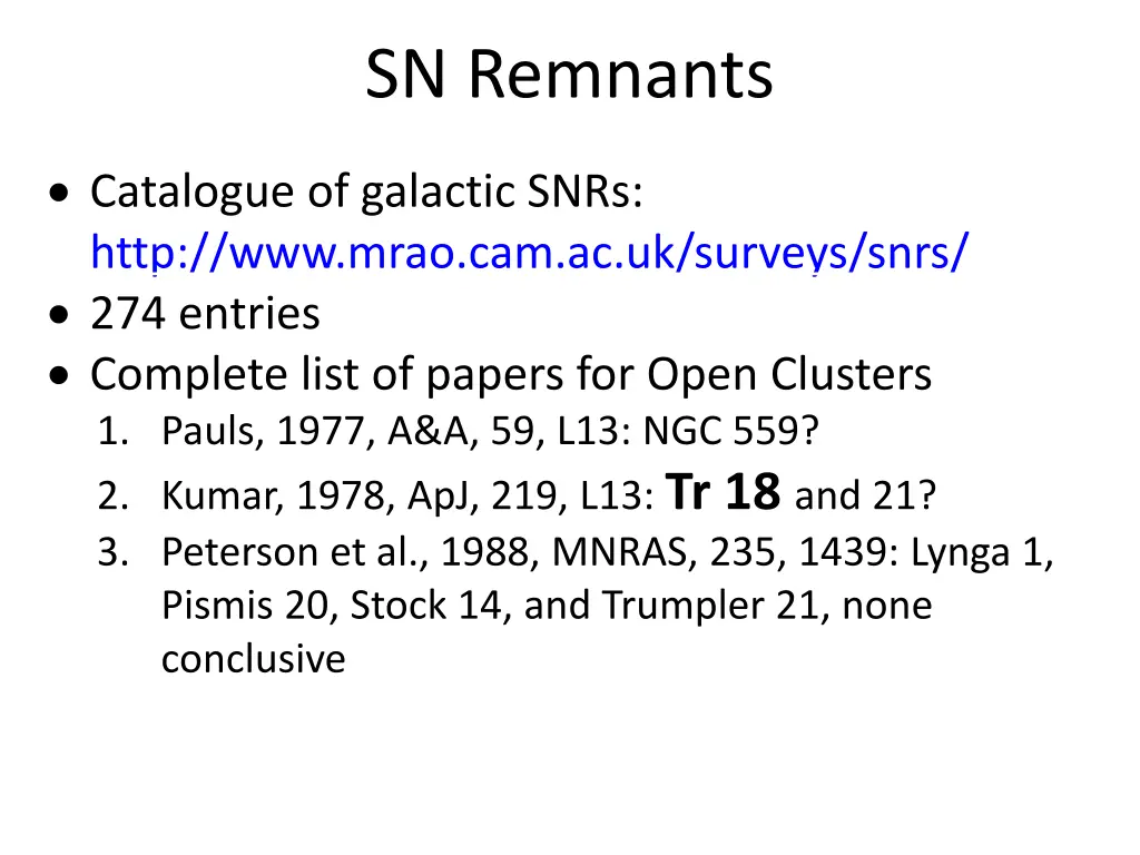 sn remnants