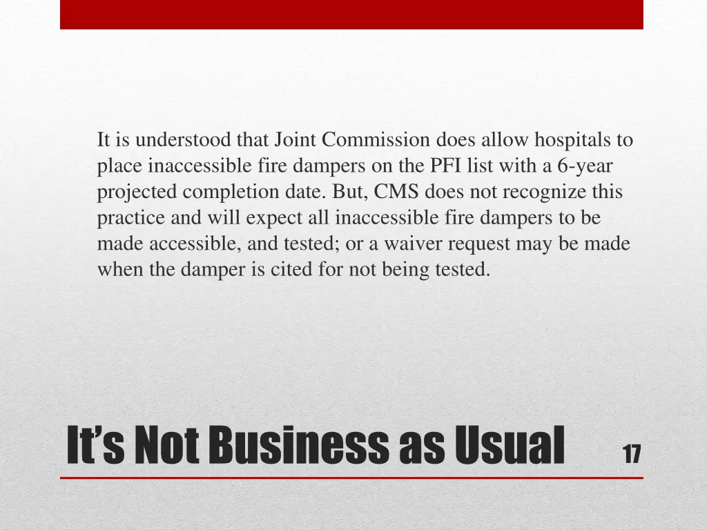 it is understood that joint commission does allow