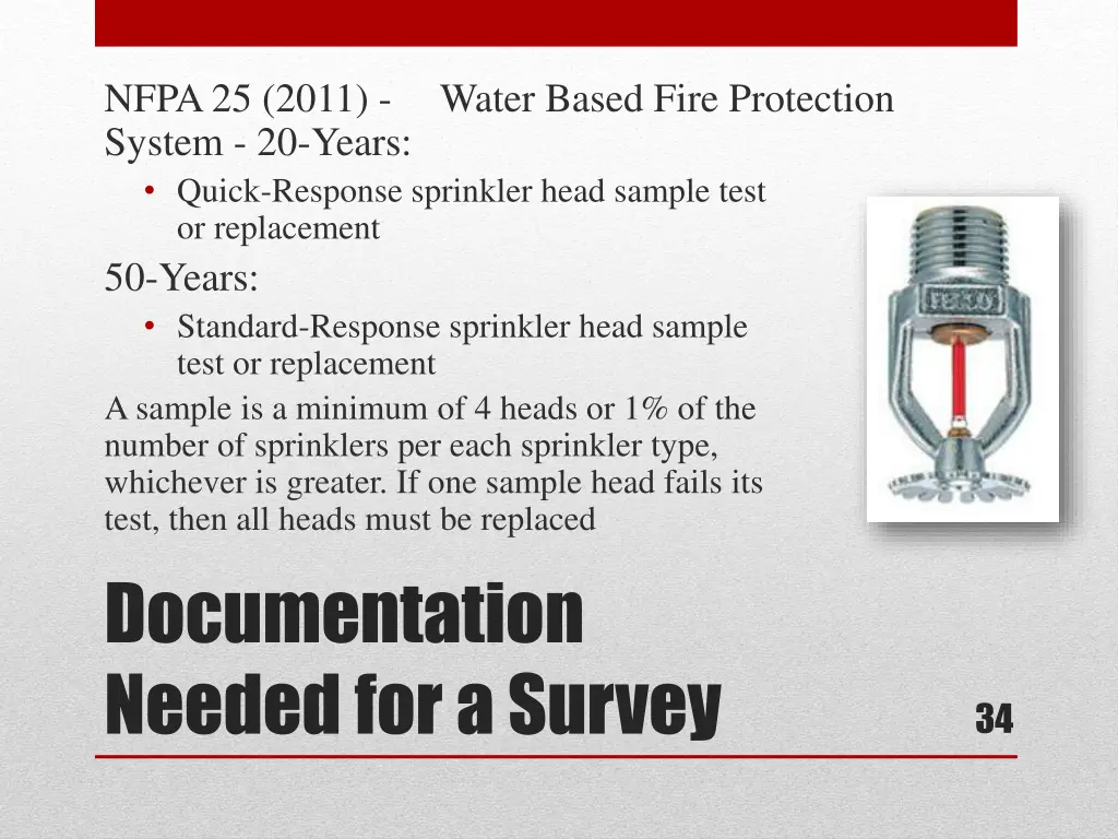 nfpa 25 2011 system 20 years quick response