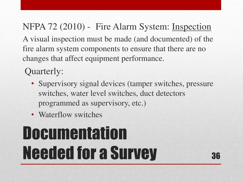 nfpa 72 2010 fire alarm system inspection