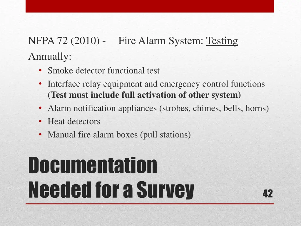 nfpa 72 2010 fire alarm system testing annually 2