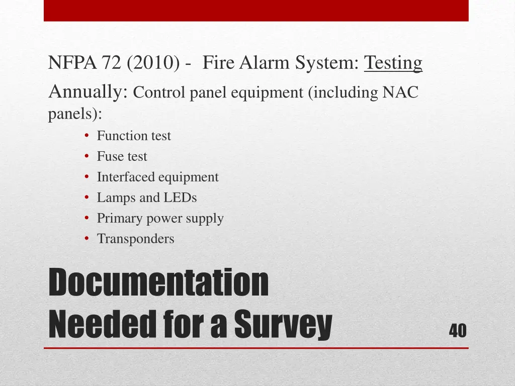 nfpa 72 2010 fire alarm system testing annually