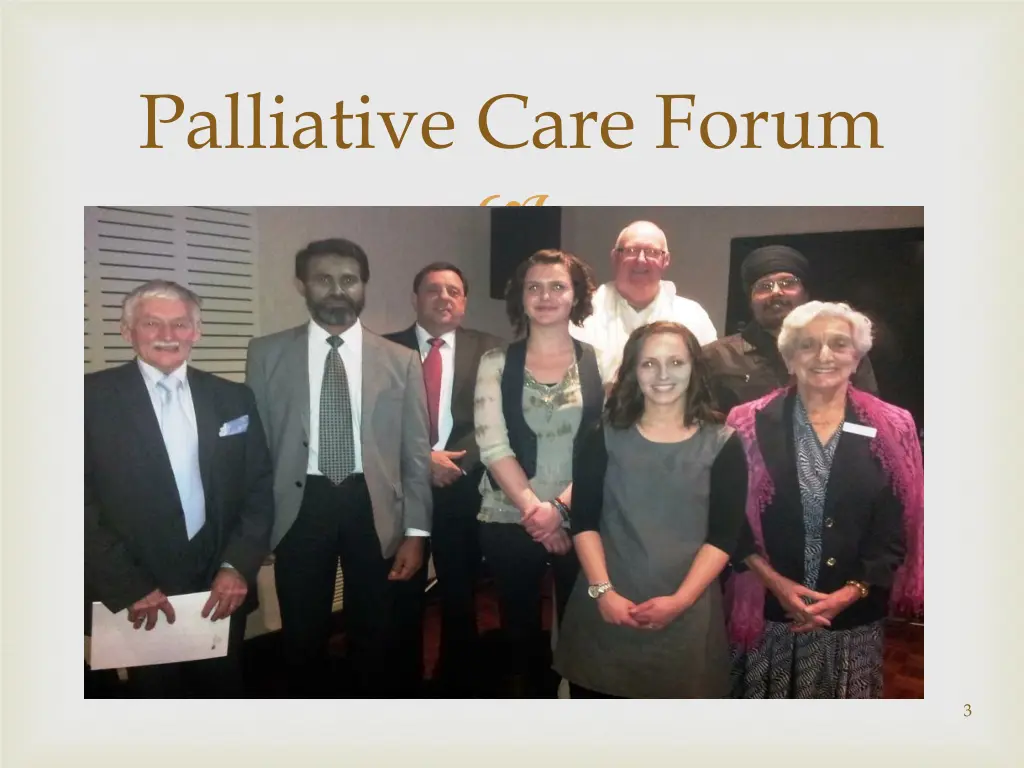 palliative care forum