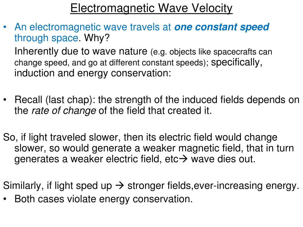 electromagnetic wave velocity