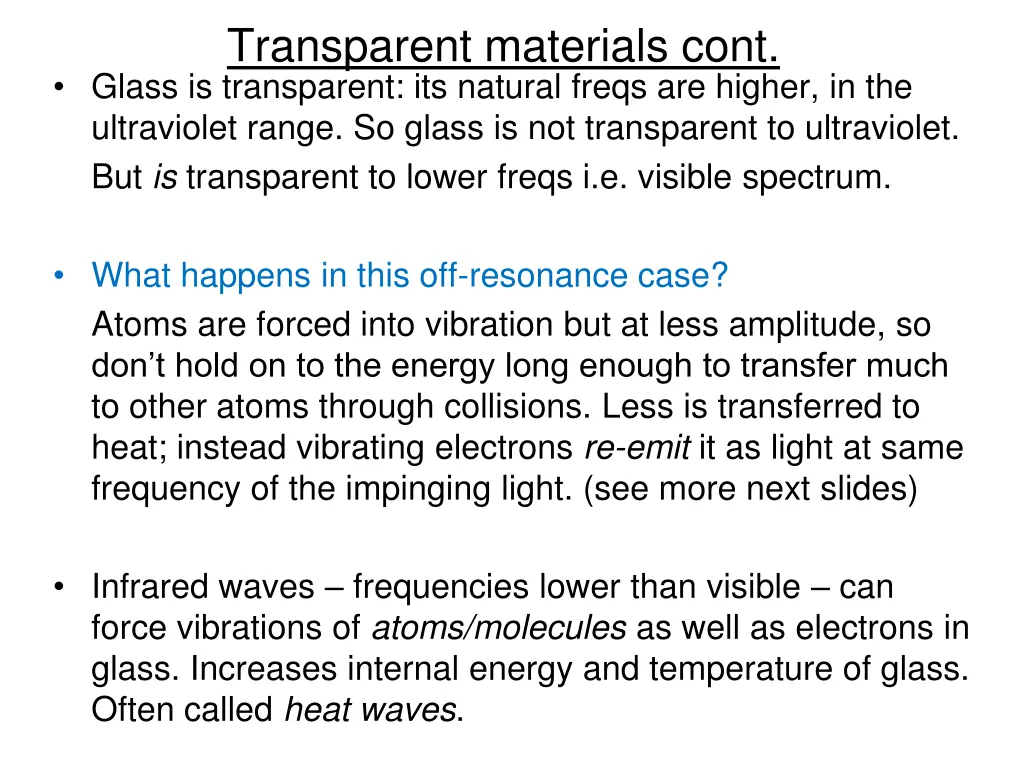 transparent materials cont glass is transparent