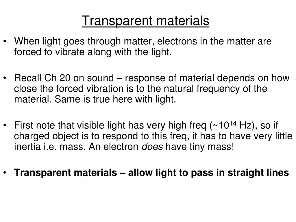 transparent materials