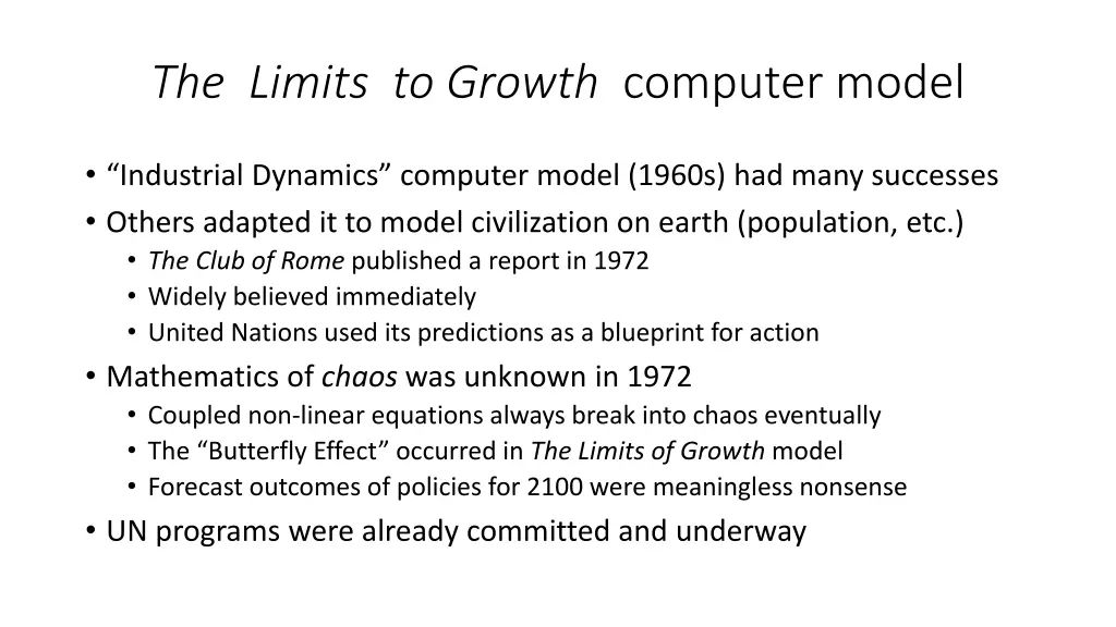 the limits to growth computer model