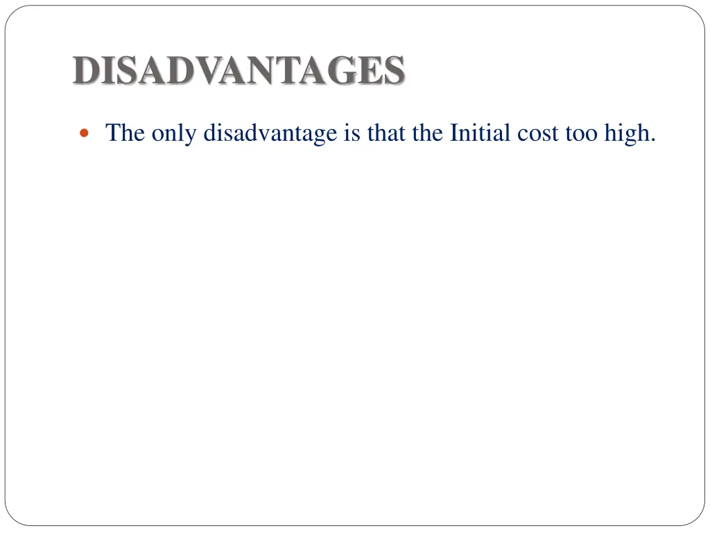 disadvantages