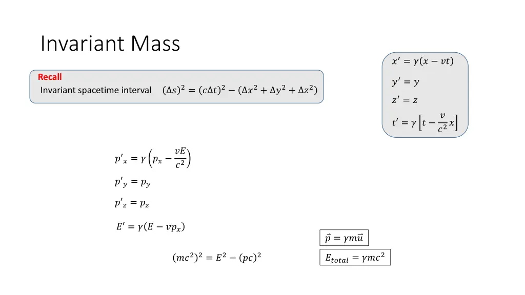 invariant mass