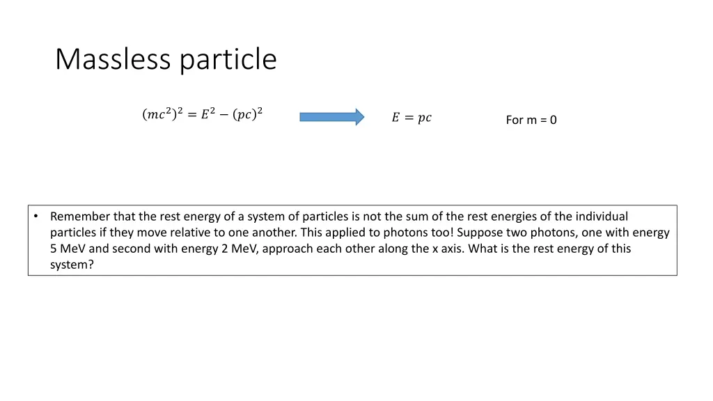 massless particle