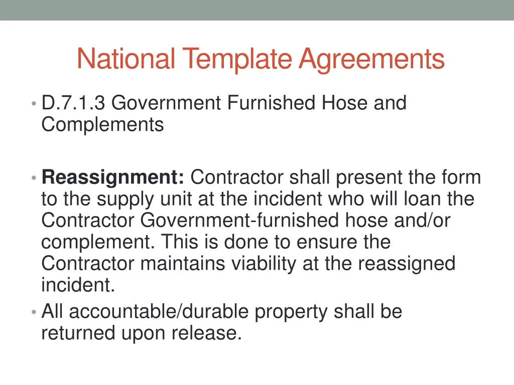 national template agreements 2