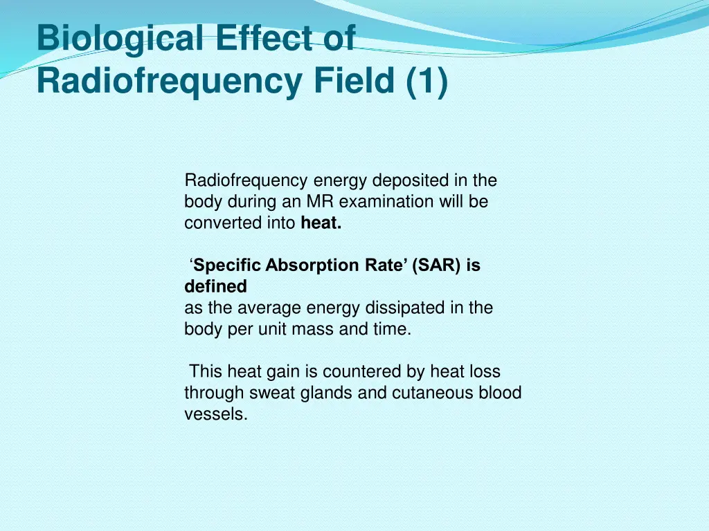 biological effect of radiofrequency field 1