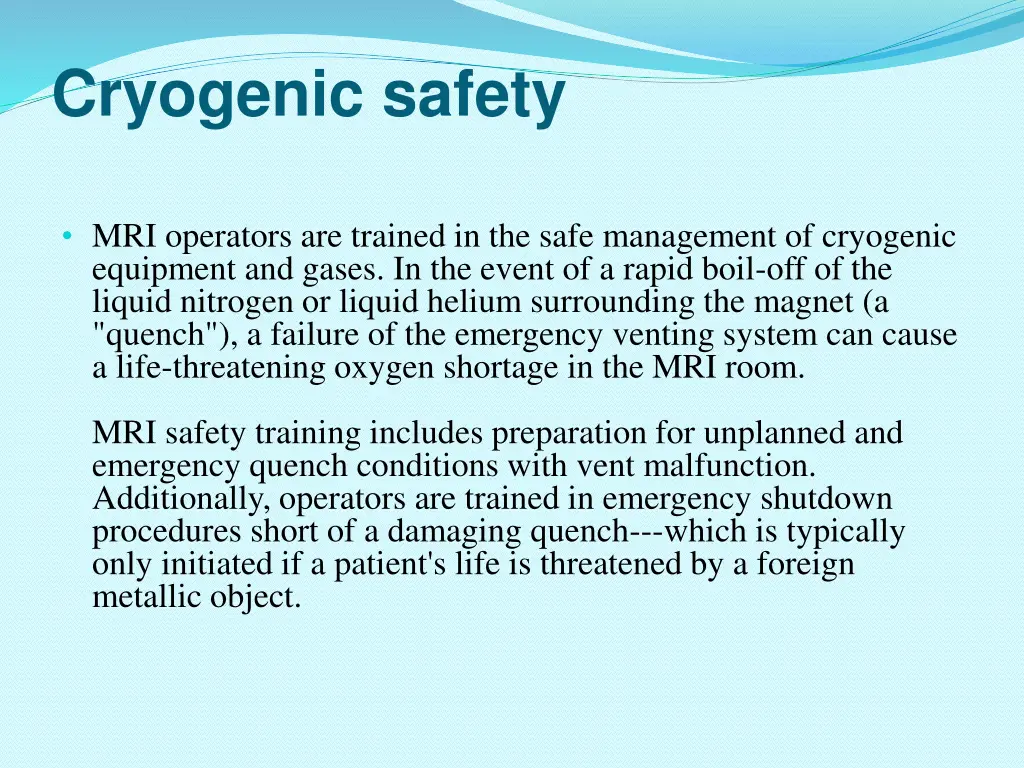 cryogenic safety