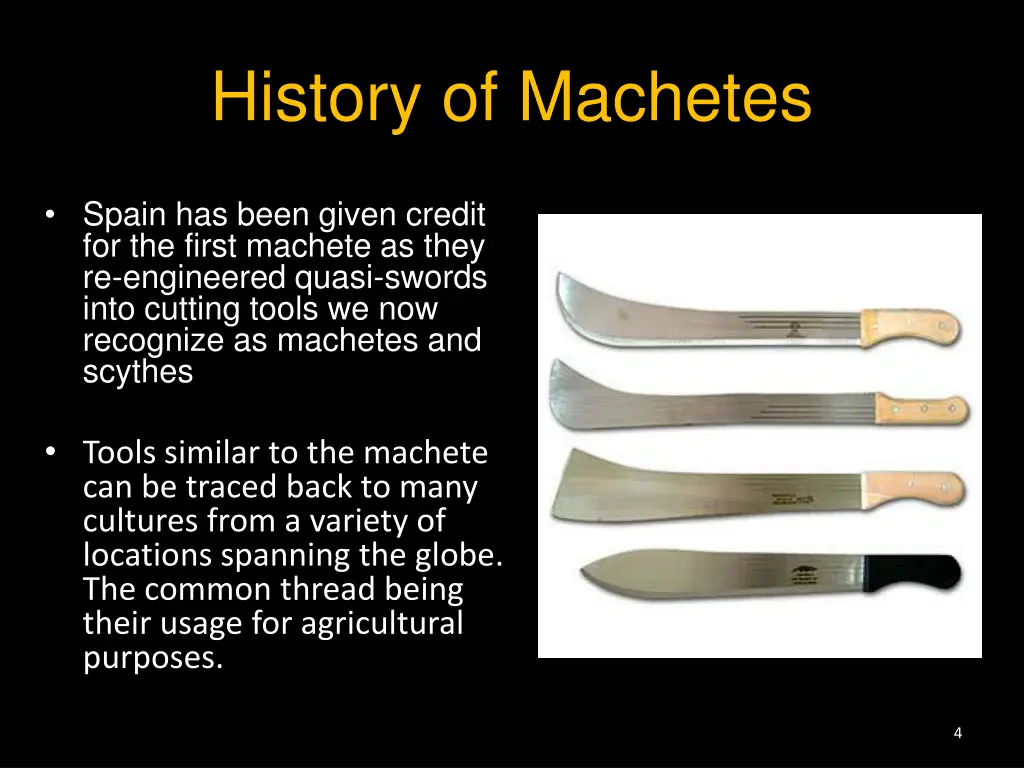 history of machetes 1