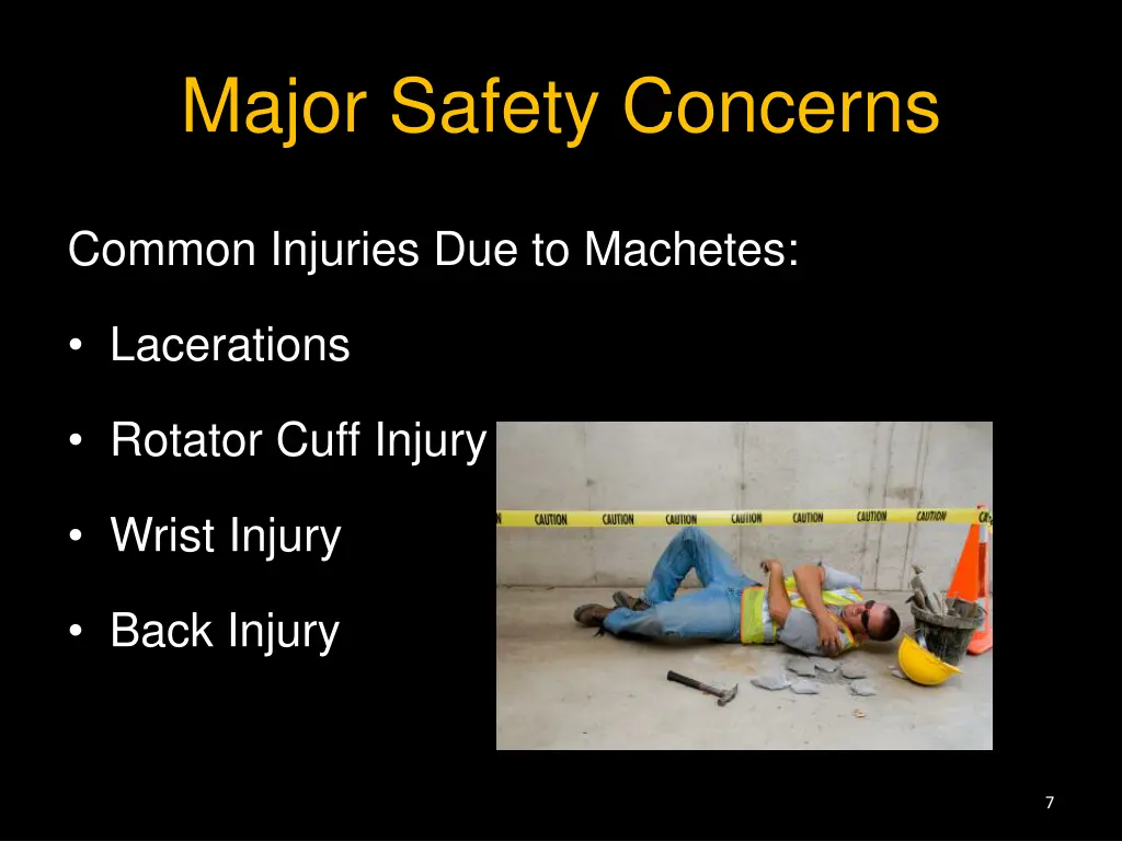 major safety concerns 1