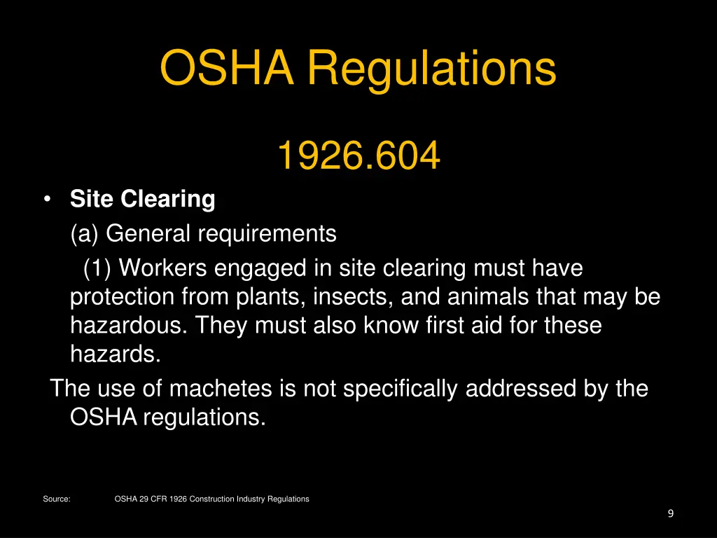 osha regulations