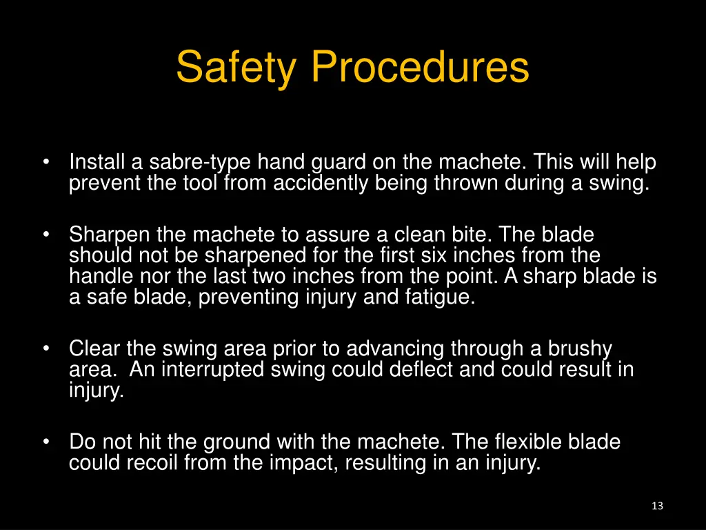 safety procedures