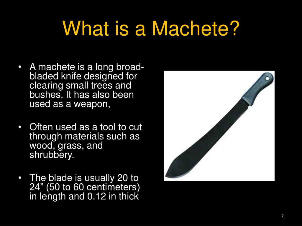 what is a machete