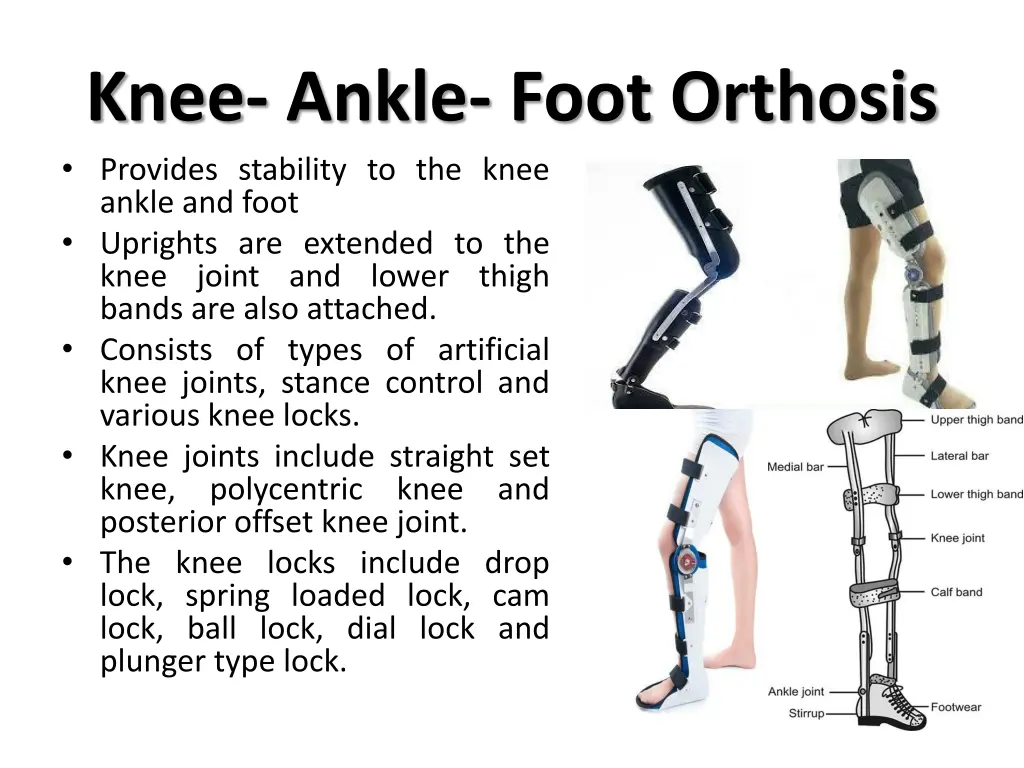 knee ankle foot orthosis provides stability