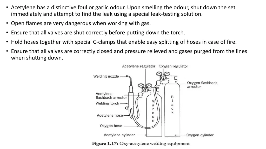 acetylene has a distinctive foul or garlic odour