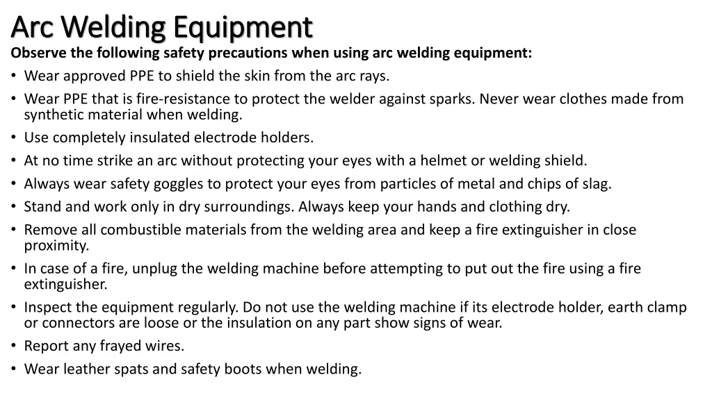 arc welding equipment arc welding equipment