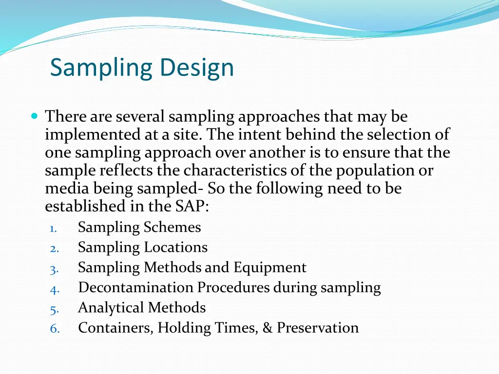 sampling design