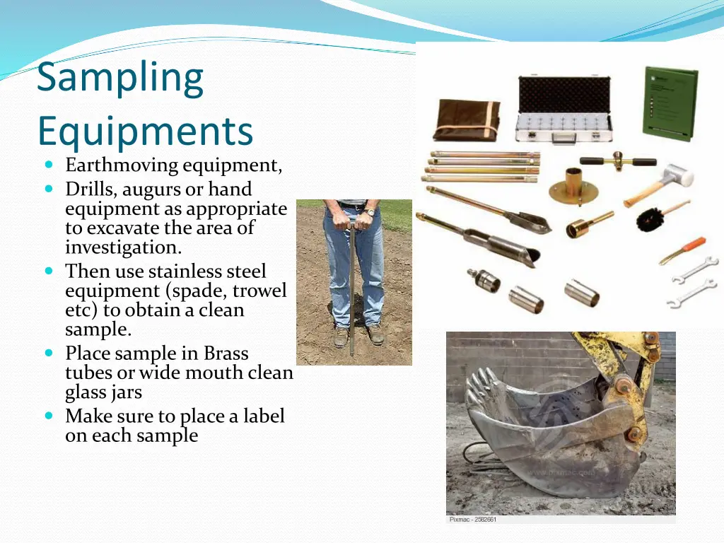 sampling equipments earthmoving equipment drills