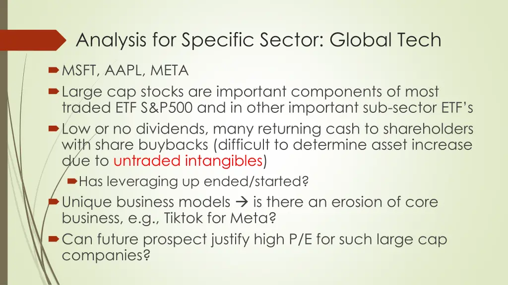 analysis for specific sector global tech