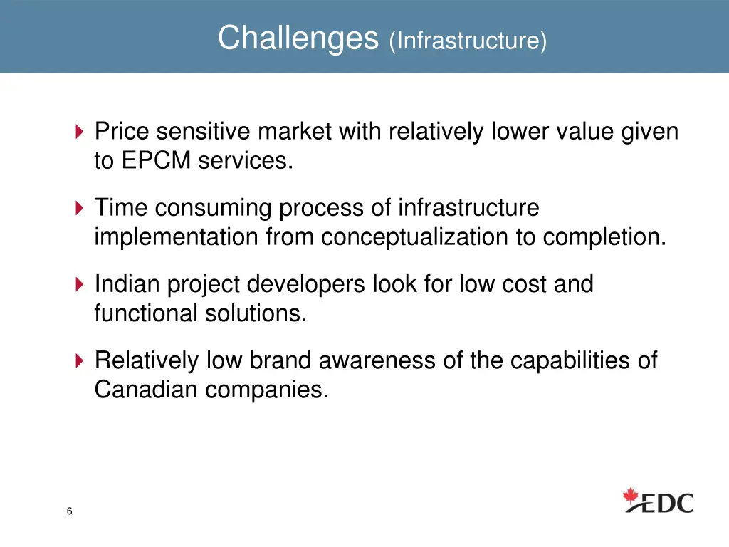 challenges infrastructure