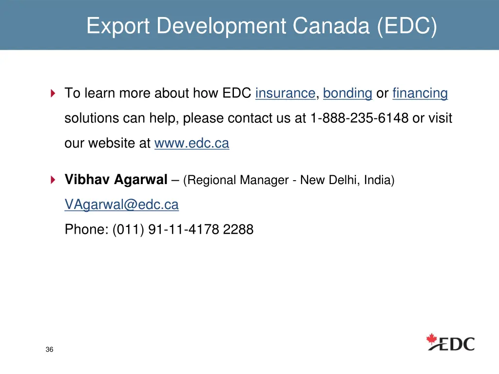 export development canada edc