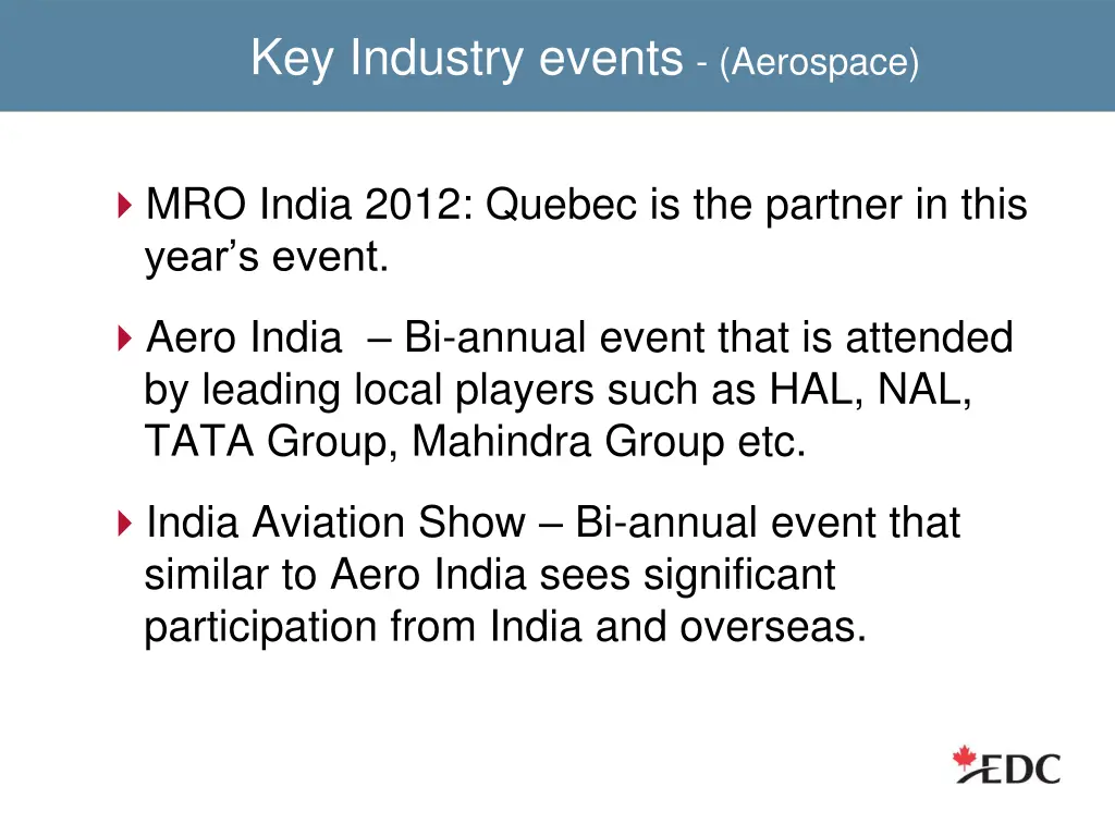 key industry events aerospace