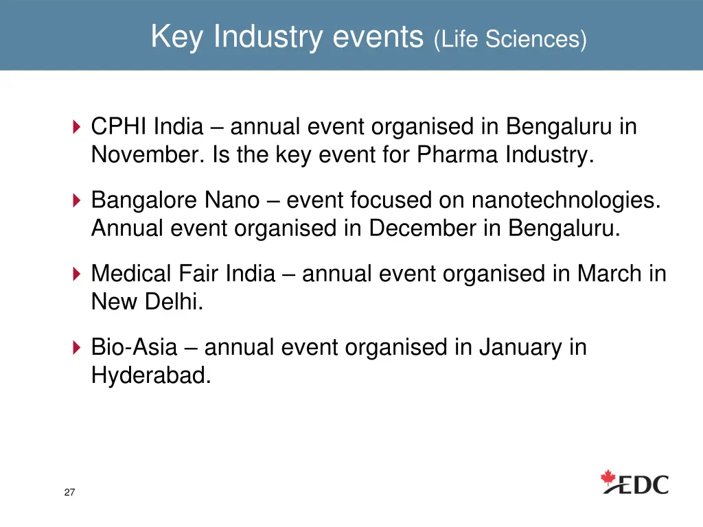 key industry events life sciences