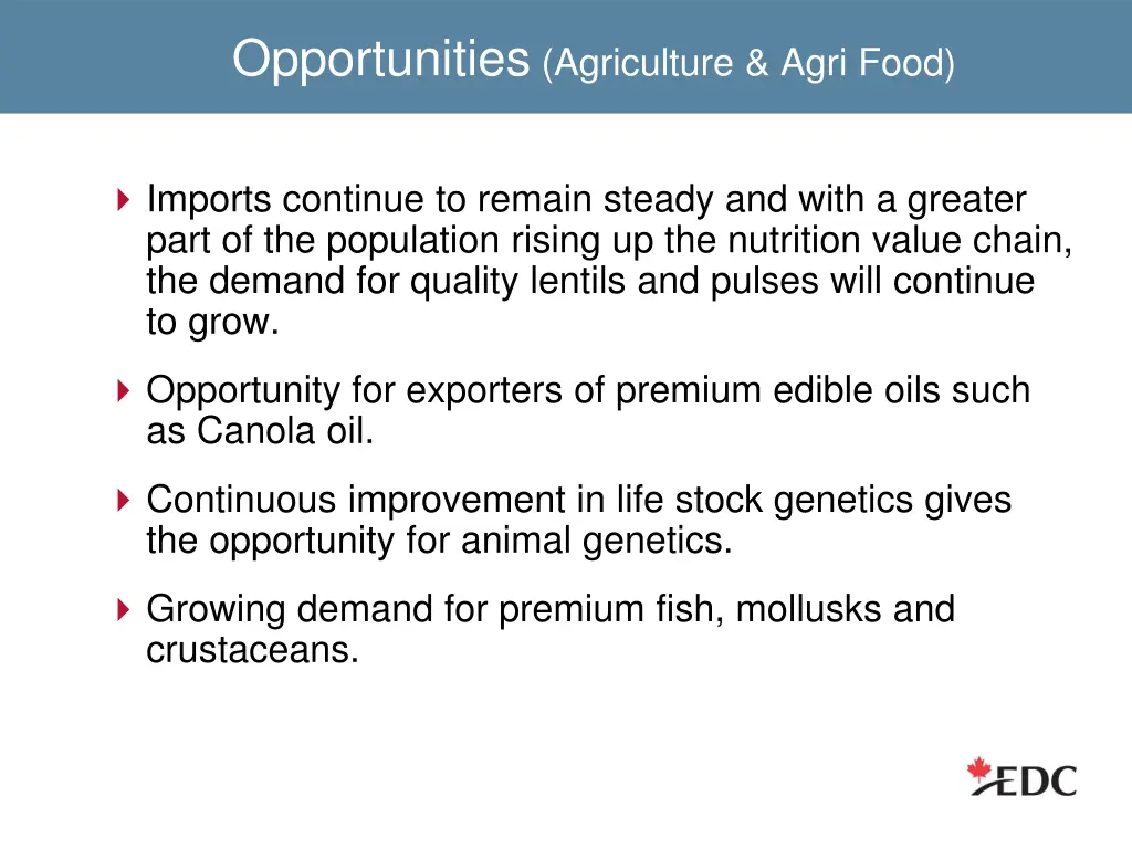 opportunities agriculture agri food